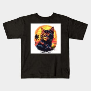 Retro Cat Shirt Kids T-Shirt